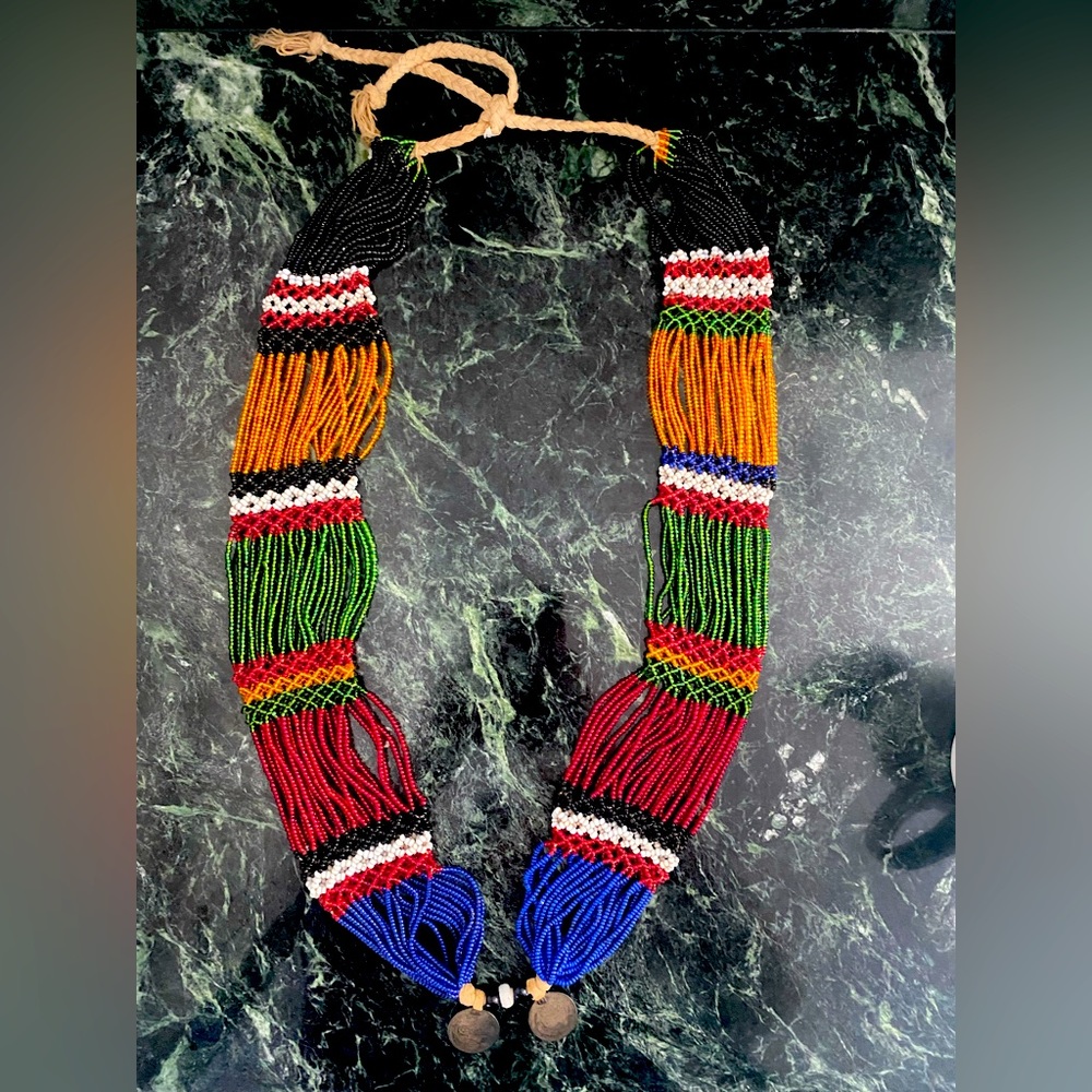Vintage Naga Tribe Bead Collar Necklace